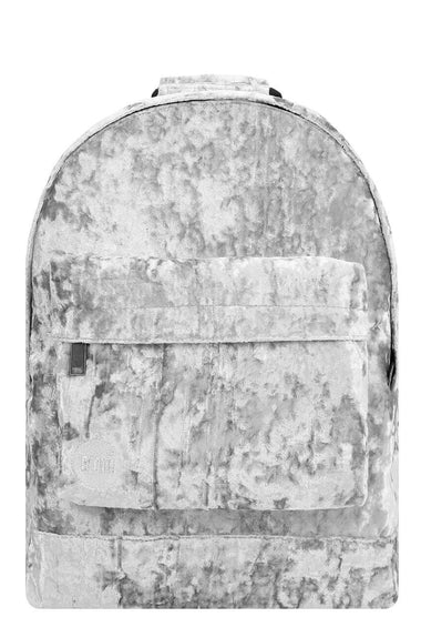 Mi Pac Crushed Velvet Backpack Grey